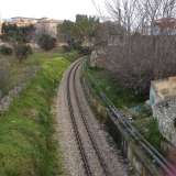 I binari delle Ferrovie Appulo-Lucane viste dal ponticello del Quartierino